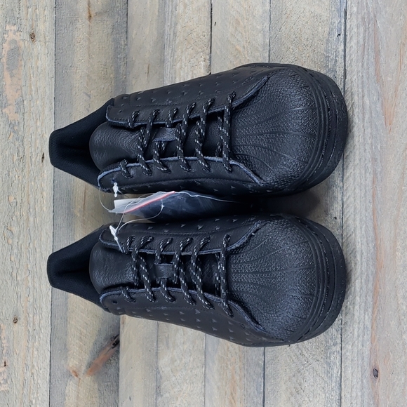 adidas Pharrell Williams Superstar Leather Shoes Sneakers Core Black - Picture 6 of 10